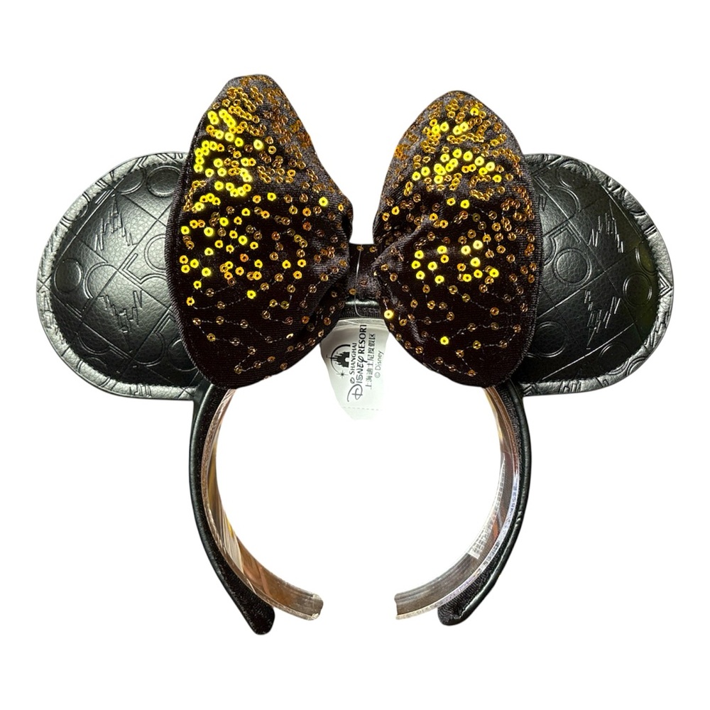 Disney Parks Minnie Mouse Walt Disney World 50th Anniversary Black Ears Headband